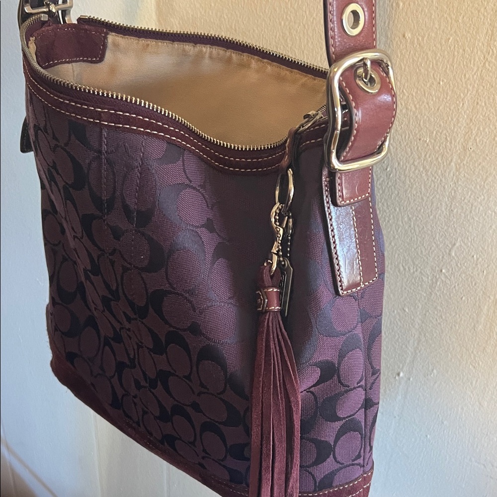 Coach vintage signature Jaguard and suede zip top - Picture 12 of 12